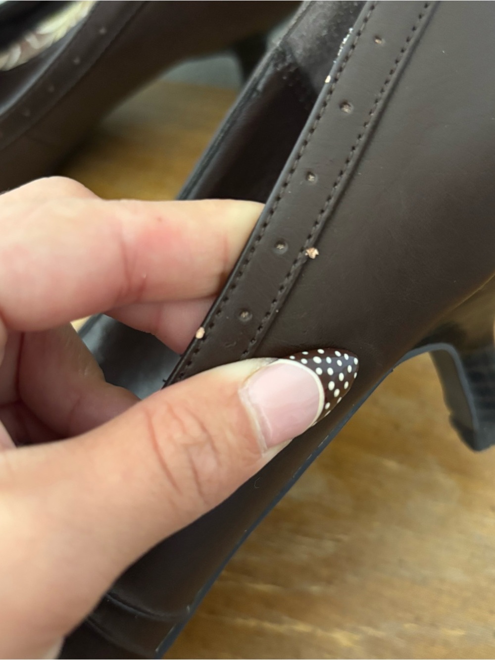 🍂Fall Brown Round-Toe Heels - Picture 5 of 9